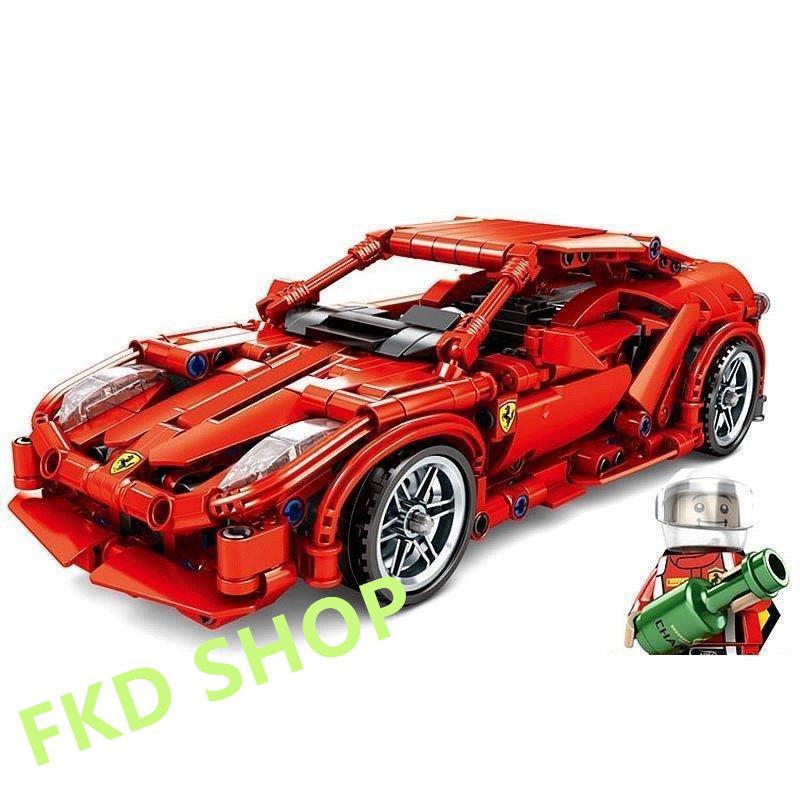 ブロック互換 レゴ 互換品 レゴプルバックカー フェラーリ 458 車 誕生日 プレゼント｜fkd-shop｜02