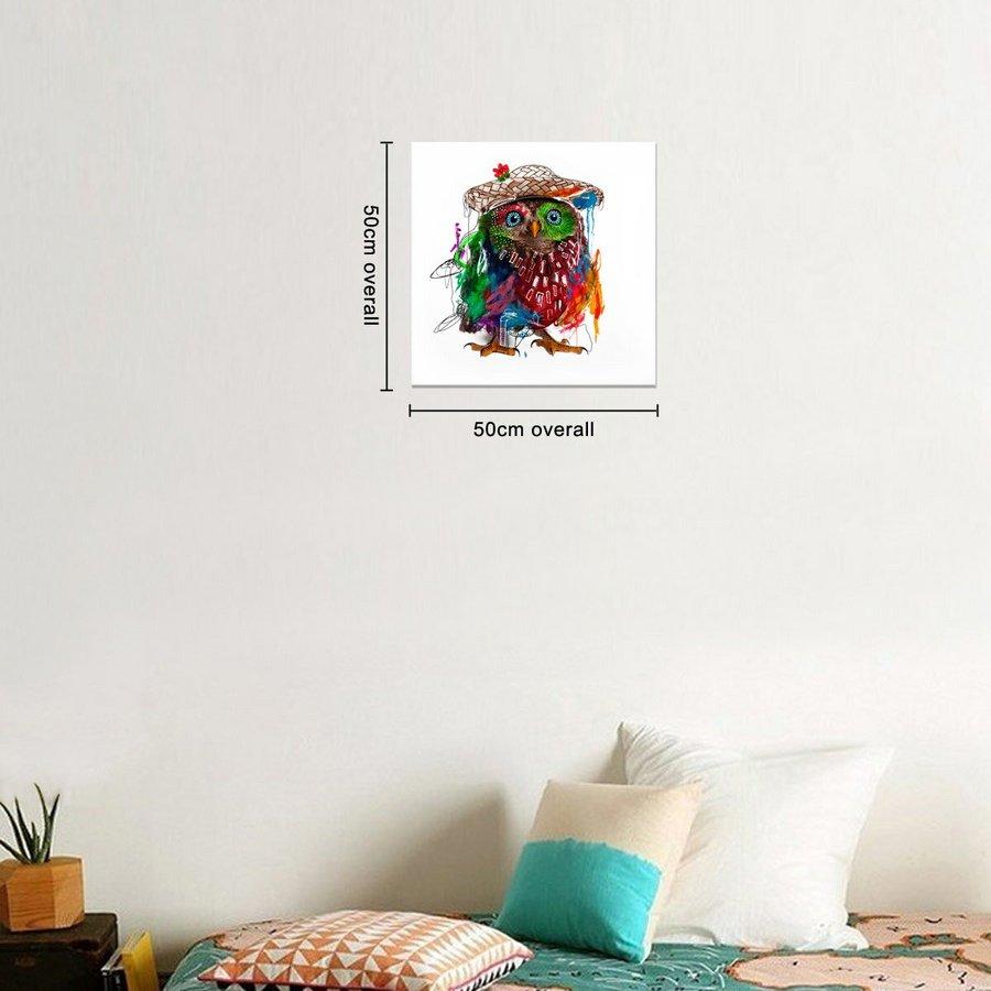 組み立て式絵画 フクロウのアートパネル 幸運絵画 壁掛け絵画 動物アートパネル｜fkd-shop｜02