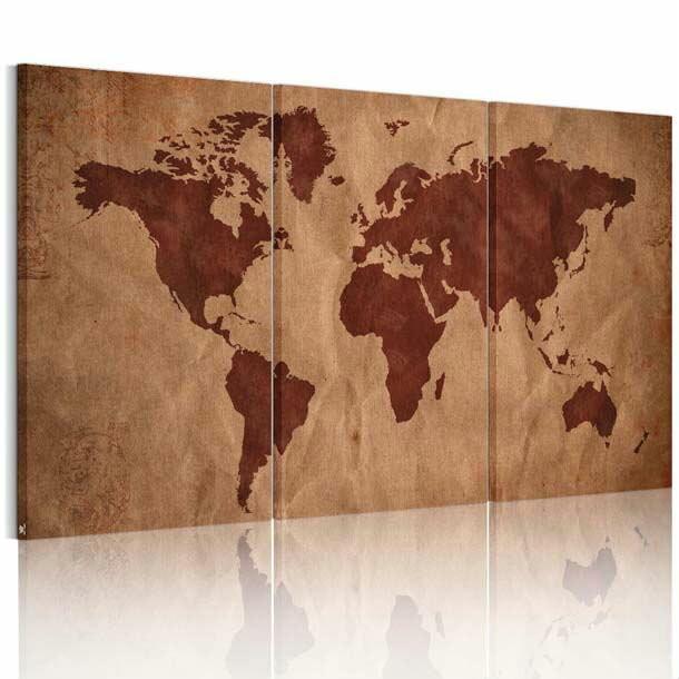 絵画 アートパネル 世界地図 組み立て式絵画 インテリア おしゃれ 壁掛け 3枚セットで1つの世界地図 :p211868487318:FKD SHOP  通販 