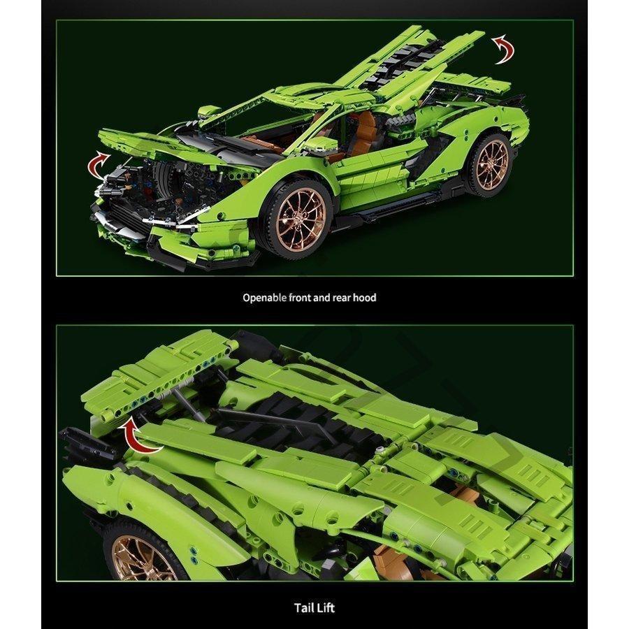 レゴ テクニック 互換品 ランボルギーニ シアン FKP37 デザイン 