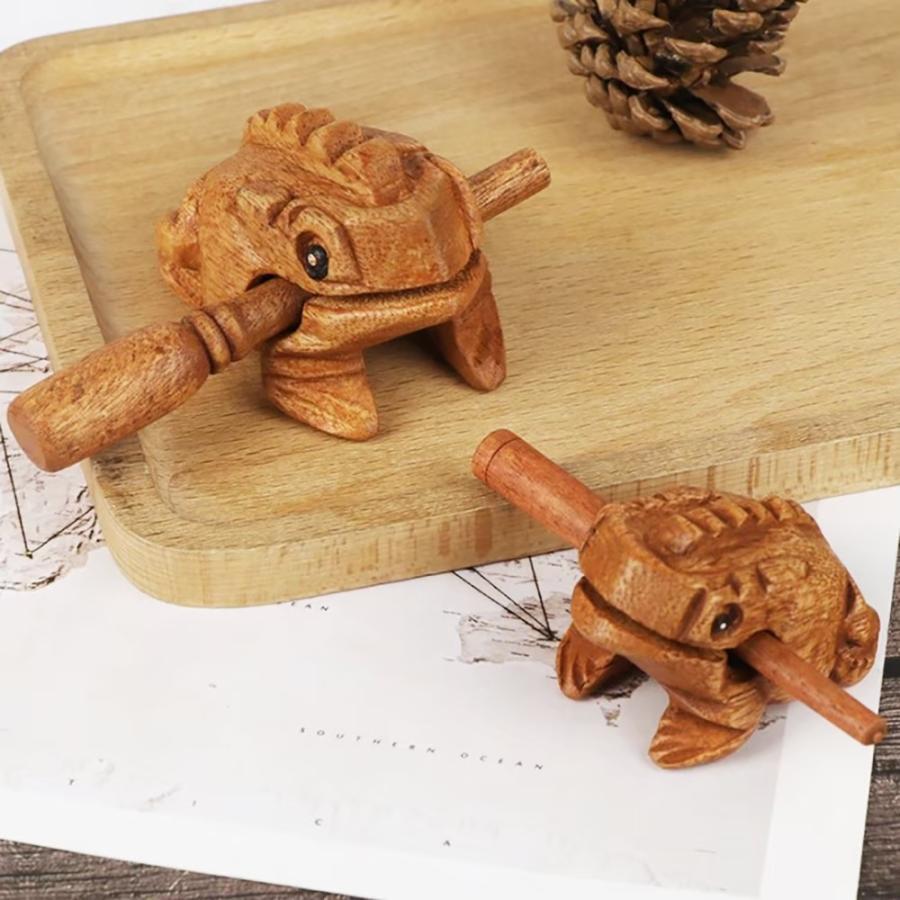 風水 置物 蛙 楽器 木製 カエル 木魚 ミニチュア 風水アイテム 大盛況