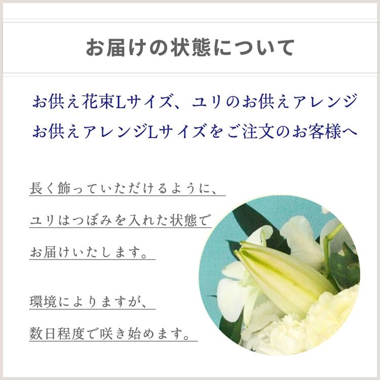 お供え 花 旬のおまかせお供え花 Lサイズ アレンジメント 高さ50cm お彼岸 お悔やみ 仏花 生花 供花 お花 命日 お盆 喪中見舞い 画像配信 クール便対応 FKAA | FlowerKitchen | 12