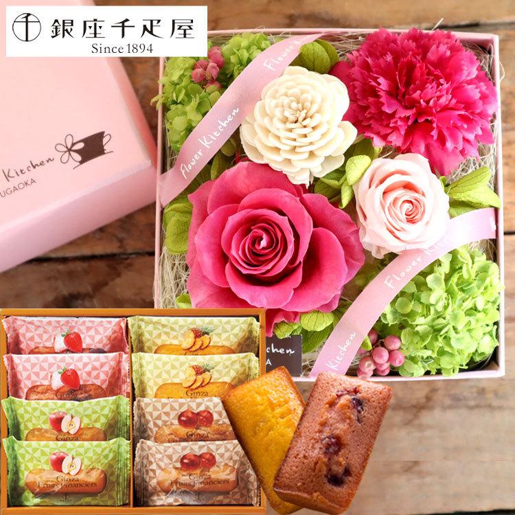 花とスイーツのセット プリザーブドフラワー プチスーベニール と 銀座千疋屋 銀座フルーツフィナンシェセット 誕生日 記念日 お祝い花 即日発送 あすつく Fksw 564 Flowerkitchen Jiyugaoka 通販 Yahoo ショッピング