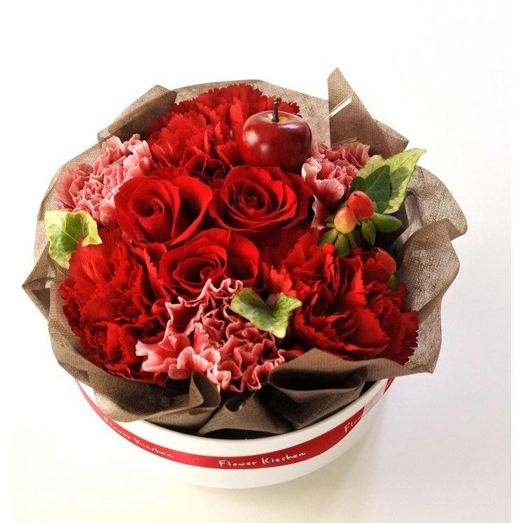 FlowerKitchen 花 誕生日 ギフト ミニフラワーケーキ 数字キャンドル