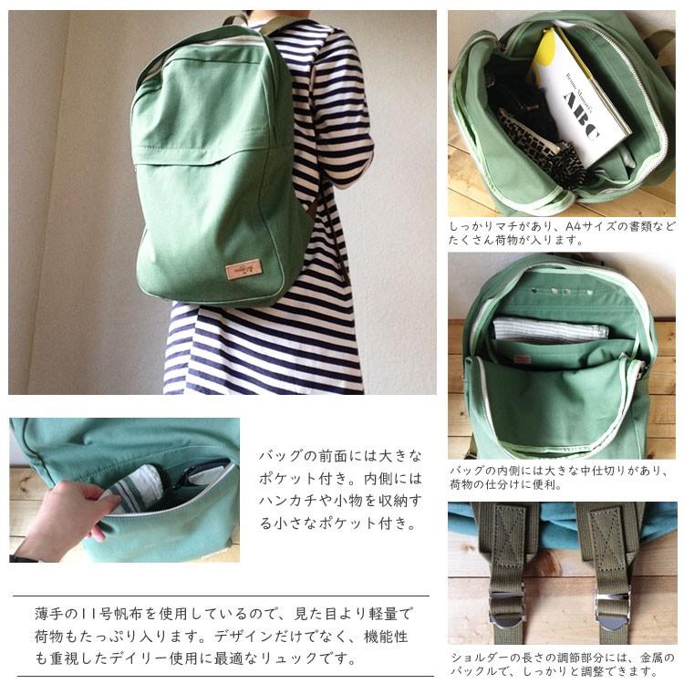 FlowerKitchen 松野屋 Thread Line 11号帆布フラットDパック リュック