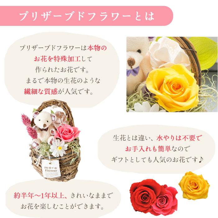 FlowerKitchen プリザーブドフラワー 花 くまのぬいぐるみ『loulou