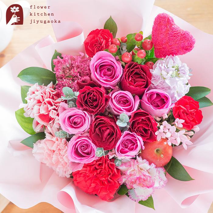 FlowerKitchen 花 フラワーアレンジ 誕生日 ギフト 「ロゼットアレンジ