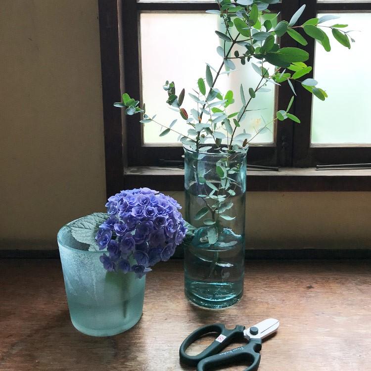 FlowerKitchen フラワーベース1個 硝子ベース DutZ blue 花器 花瓶