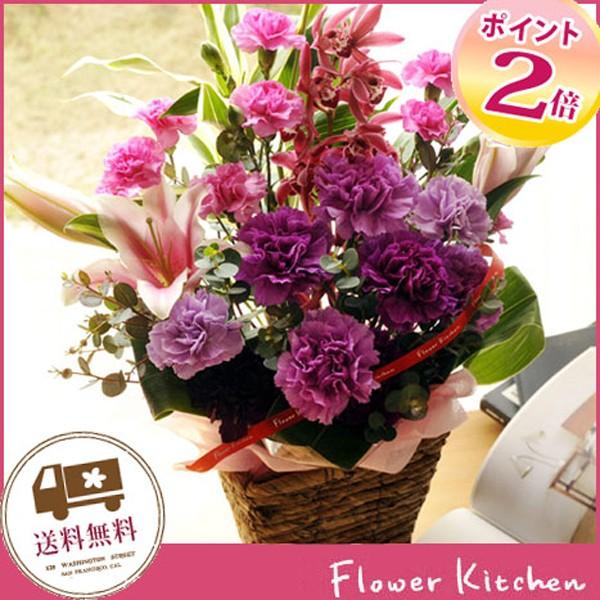 与え ムーンダストとユリのアレンジメント 花 フラワーギフト