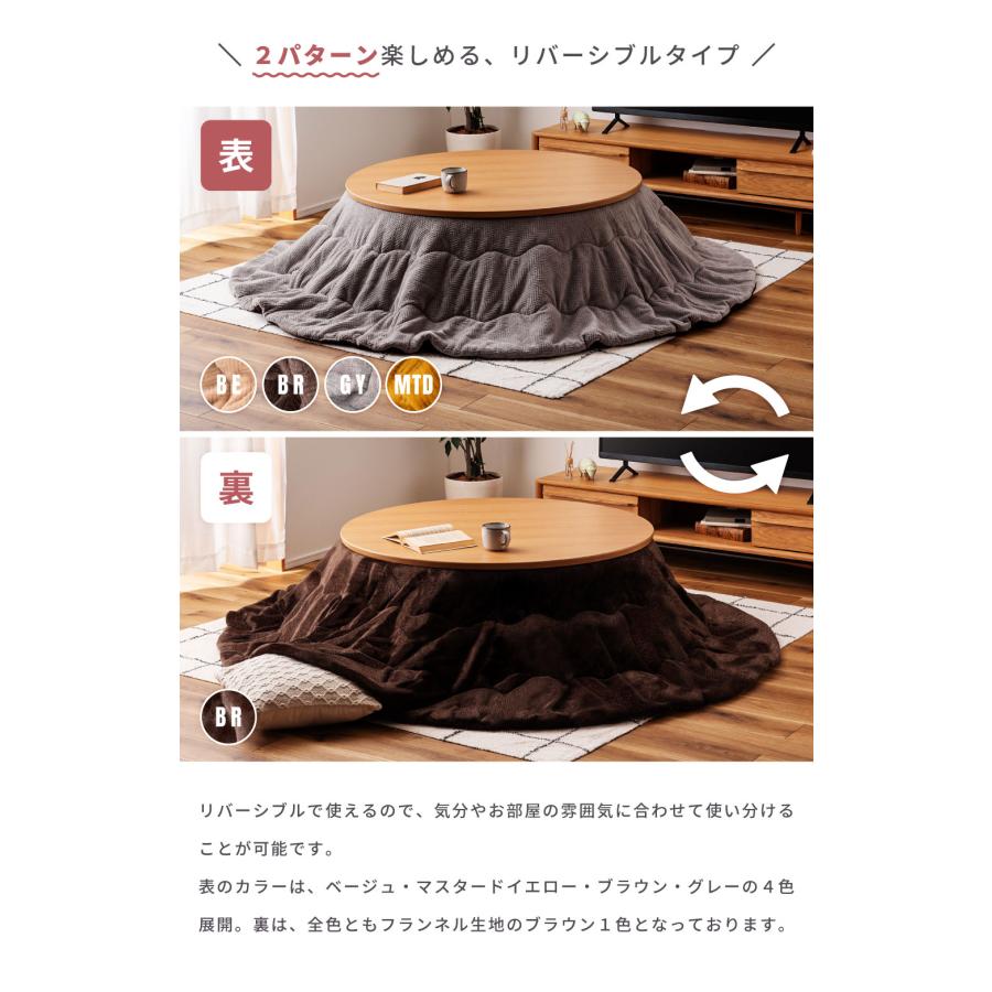 新品未使用　こたつ布団 円形　フランネル　225㎝ 東谷 こたつ布団 円形 225×225 おしゃれ 上掛け 丸型 北欧 掛け布団