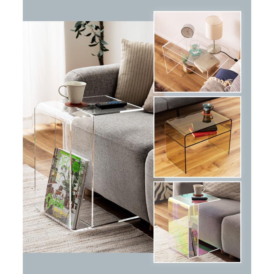 新品☆おしゃれサイドテーブル 花台 ナイトテーブル クリア モダン オブジェ 新品☆おしゃれサイドテーブル 花台 ナイトテーブル クリア
