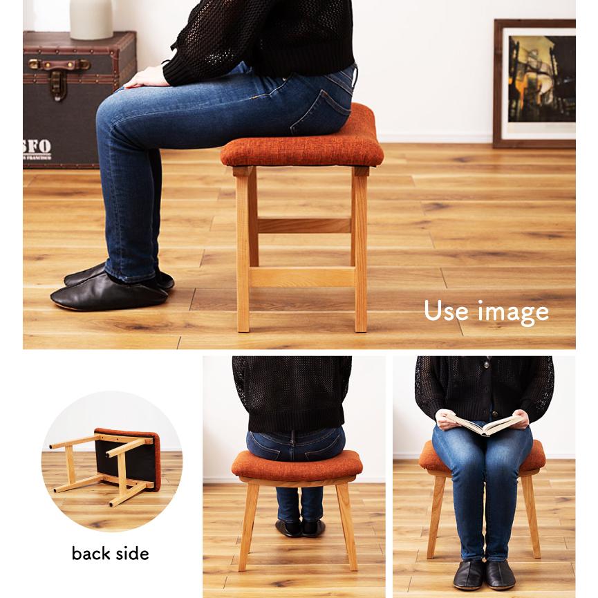東谷 スツール 木製 高さ42cm ファブリック ソフトレザー チェア 東谷 スツール 木製 高さ42cm ファブリック ソフトレザー チェア