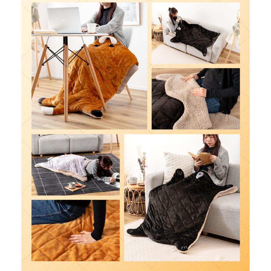 東谷 ブランケット おしゃれ 暖かい 90×120 動物 かわいい 裏ボア