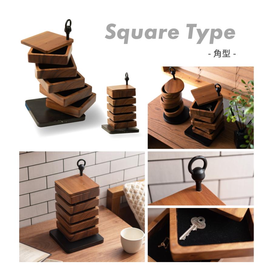 東谷 アクセサリーケース 木製 卓上 大容量 回転式 収納ケース