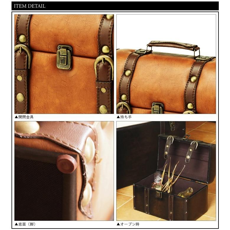 東谷 収納ボックス フタ付き 小物入れ クラシック 合皮 レザー