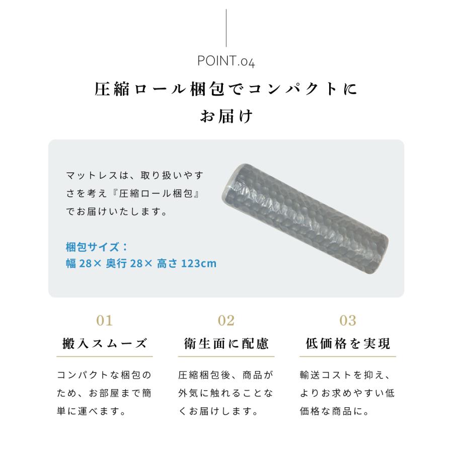東谷 マットレス セミダブル 高反発 硬め 圧縮梱包 一人暮らし 厚み