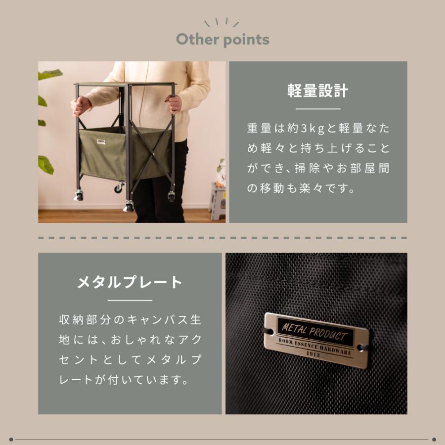 東谷 折りたたみワゴン トレー サイドテーブル キャスター付き