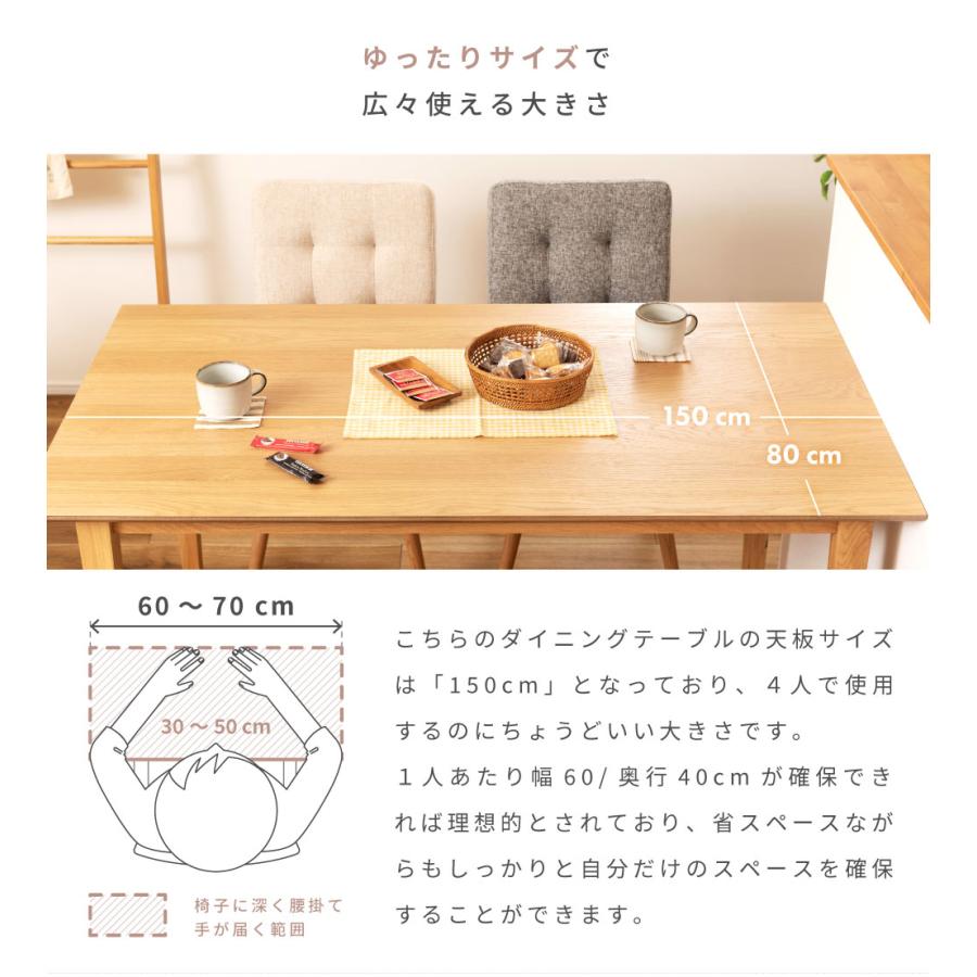 シンプルでオシャレな木の机４台 楽天市場】【22日限定P10倍セール！】150ダイニングテーブル単品