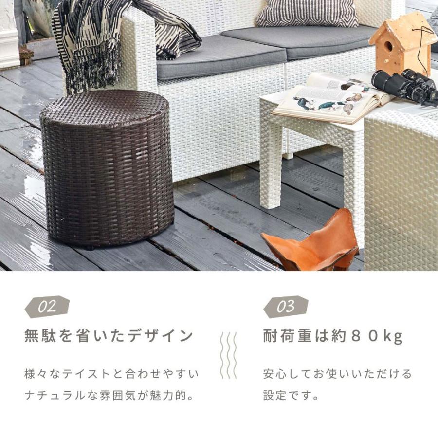 東谷 スツール 椅子 高さ40cm おしゃれ 背もたれなし オットマン 円形
