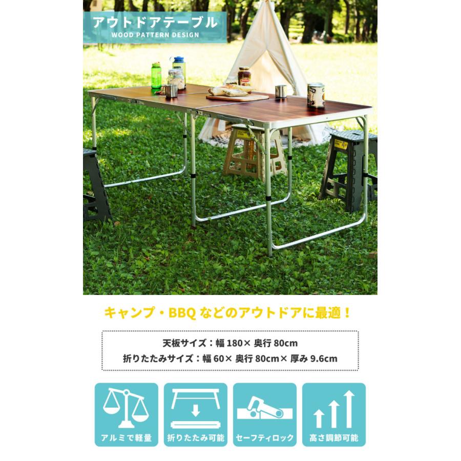 DIESEL ノベルティ　アウトドア　テーブル　机 YAT-1260 BWH アウトドアテーブル 折りたたみ YAMAZEN(山善