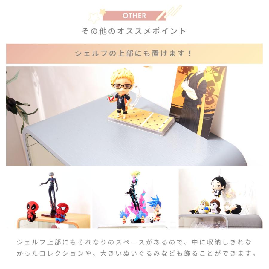東谷 フィギュアケース 大型 可動棚 背面鏡 ミラー 鏡 収納