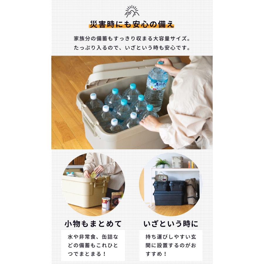 東谷 収納コンテナ 座れる 50L 2個セット 収納ケース 積み重ね