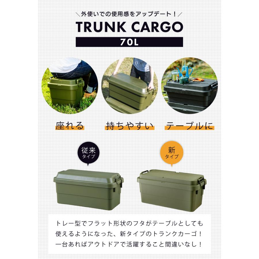 東谷 収納コンテナ 座れる 70L 2個セット 収納ケース 積み重ね