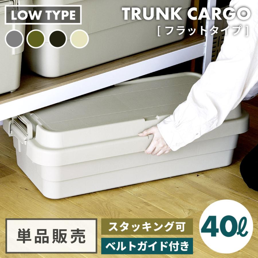 東谷 収納コンテナ 40L 座れる ロータイプ フタ付き おしゃれ 収納