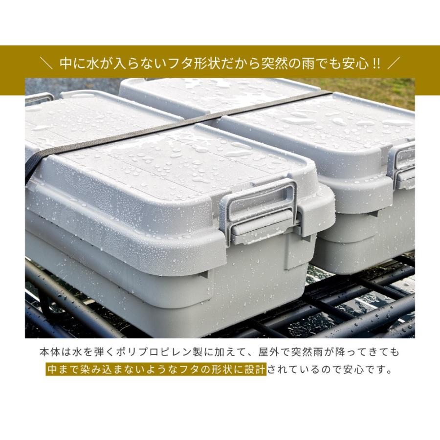 トランクカーゴ 40L 座れる 収納ボックス フタ付き おしゃれ 収納ケース コンテナボックス 積み重ね プラスチック グレー｜fkolme｜08