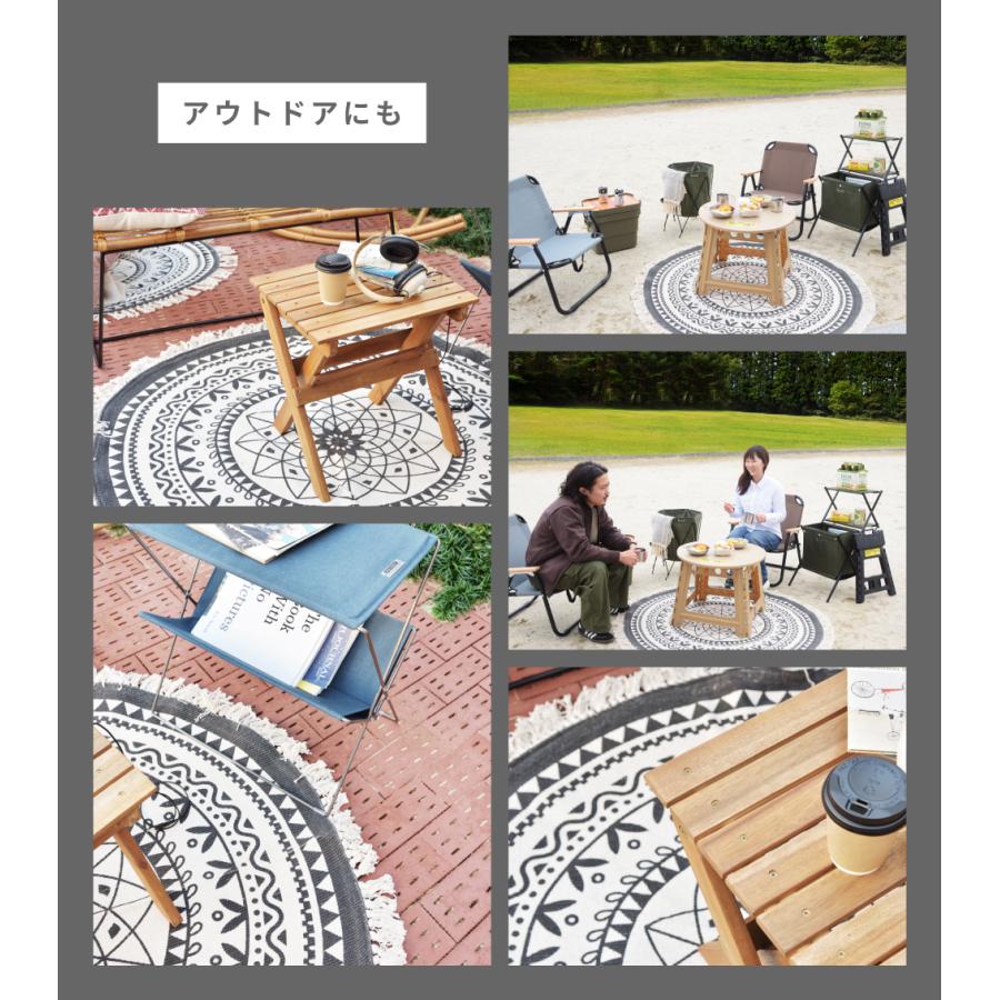 東谷 ラグ マット 130×130 おしゃれ 滑り止め 幾何学 サークル