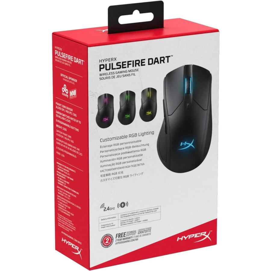 PC周辺機器 HyperX PULSEFIRE DART Pulsefire Dart - ワイヤレスゲーミングマウス | HyperX