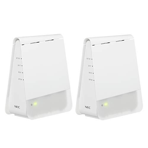 NEC AM-AX1800HP 無線LANルーター親機・中継機 セット＋壁掛け Aterm NEC ルーター aterm WiFi6 メッシュルーター 親機&中継機セット