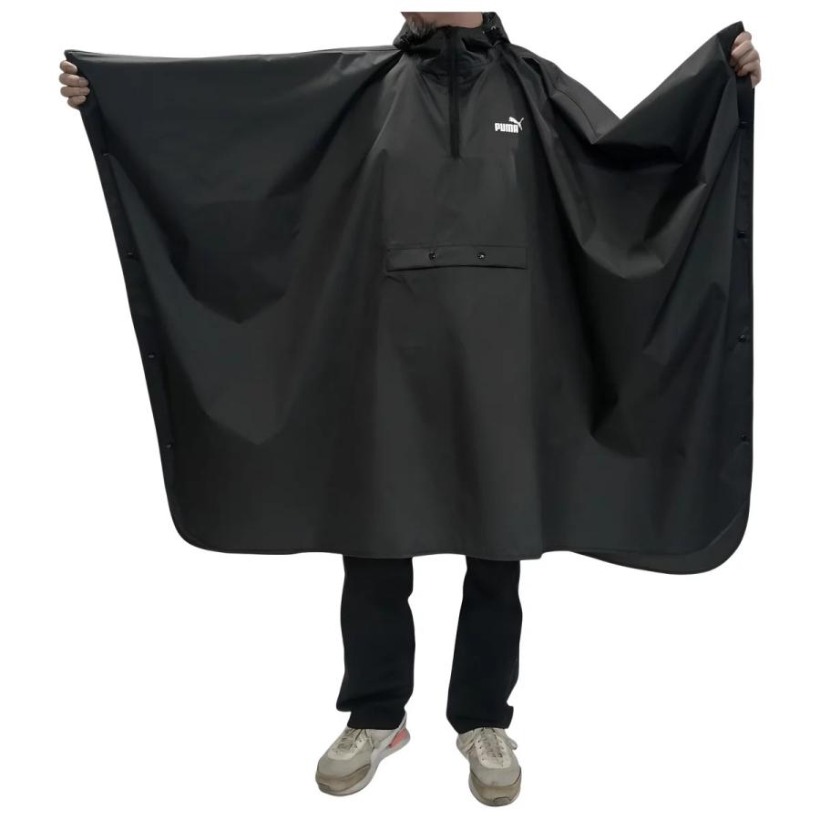 PUMA（プーマ） レインポンチョ ブラック 黒 レインコート カッパ ユニ