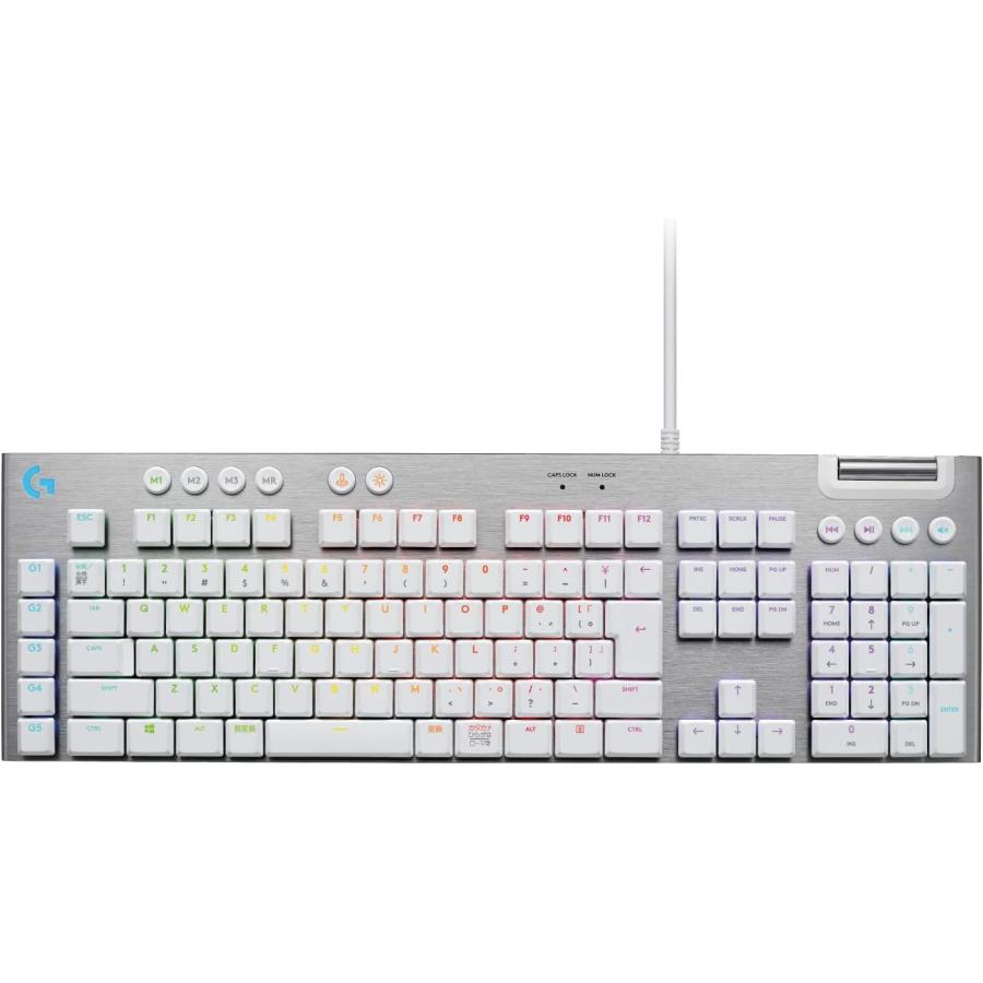 Logicool G キーボード G813-TC 有線 タクタイル 茶軸 薄型 ロジクールG Logicool G ゲーミングキーボード G813-TCWH 有線