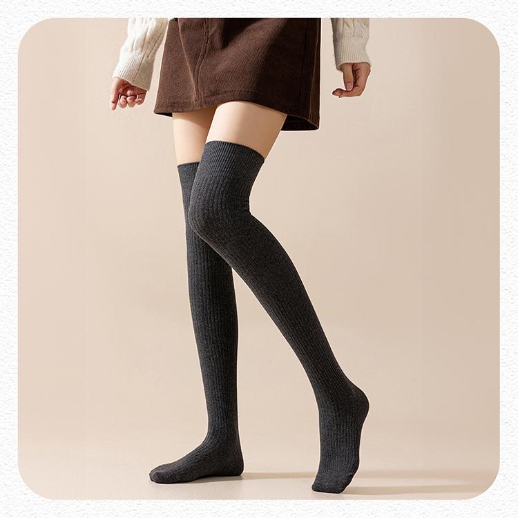 ニーハイソックス 靴下 同色 3足 3組 セット 左右計6枚 ニーハイ ソックス 細リブ 太リブ コットン 綿混 綿 レディース 美脚 細見え 無地 ロング丈 膝上 小学生 |  | 15