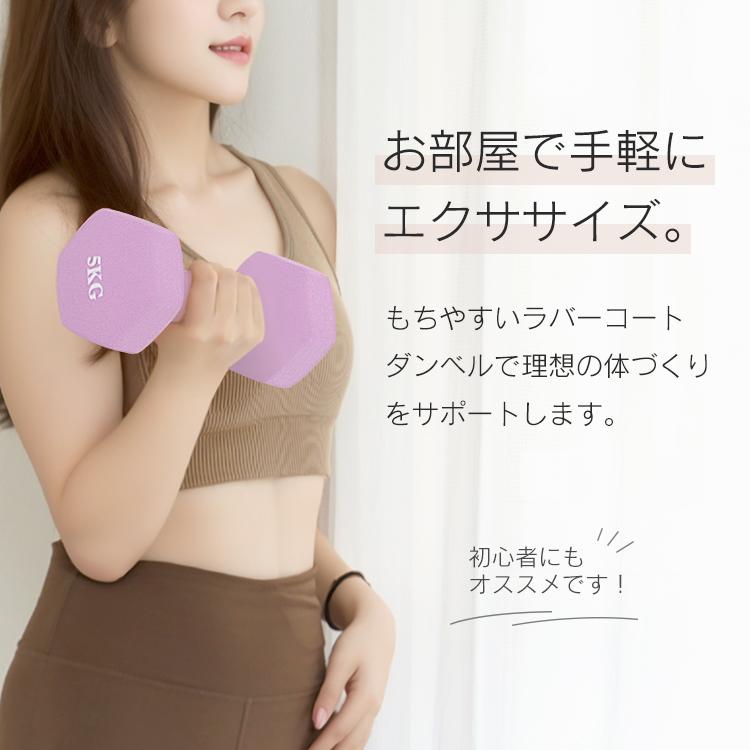 ダンベル 鉄アレイ 5kg ダンベルセット 2個セット 女性 カラーダンベル 固定式ダンベル おもり 自宅 かわいい トレーニング ヘキサゴンダンベル |  | 07