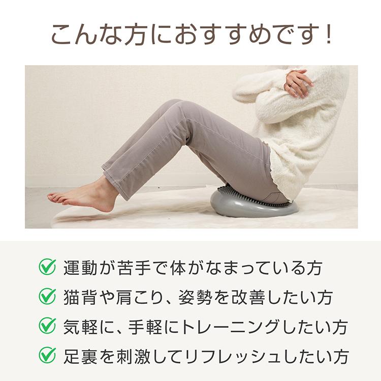 バランスクッション バランスディスク クッション 体幹 トレーニング ダイエット 骨盤 姿勢 足ツボ 足裏マット カバー付き 空気入れ付き 腰 お尻 エクササイズ |  | 05