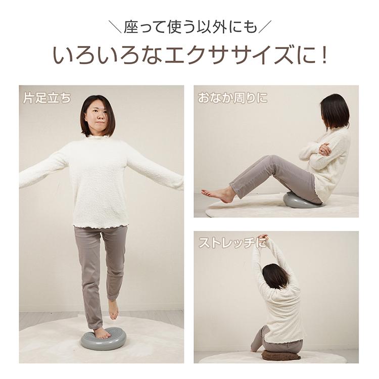 バランスクッション バランスディスク クッション 体幹 トレーニング ダイエット 骨盤 姿勢 足ツボ 足裏マット カバー付き 空気入れ付き 腰 お尻 エクササイズ |  | 08