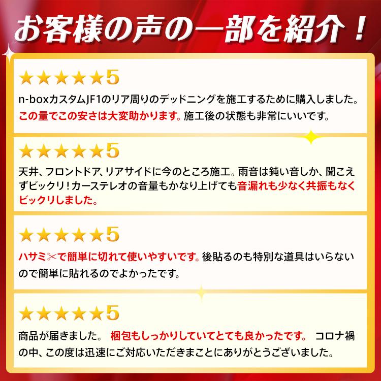 デッドニング カースピーカー オーディオ カーステレオ 制振シート カーオーディオ スピーカー 防振材 カースピーカー 制振材 デッドニング材 車 吸音材 5m 遮音 |  | 21
