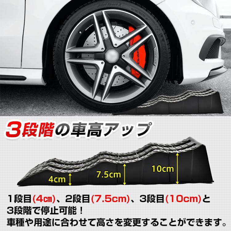 カースロープ　　12cm　4本 カースロープ 段差プレート 段差スロープ 車用スロープ 4t 耐荷重