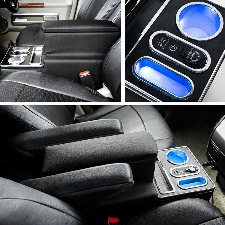 デリカd5 カスタム パーツ コンソールボックス スマホホルダー 携帯ホルダー ドリンクホルダー アームレスト センターコンソール led USB 内装 肘置き カー用品 | 三菱 | 12