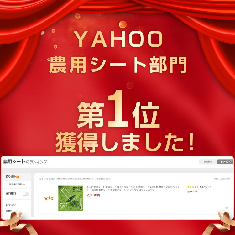 防草シート ピン 固定ピン セット 人工芝 シート押さえ  20cm 100本 黒丸付 ぼうそうシート ピン 雑草シート ワッシャー あぜシート ペグ ステンレスペグ |  | 13