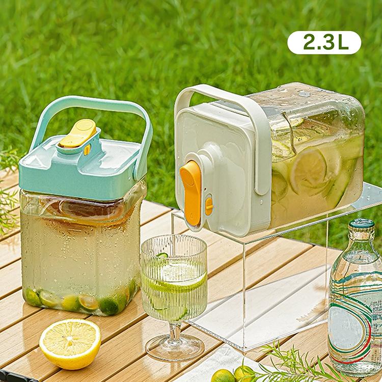 麦茶ポット ピッチャー お茶ポット 冷水筒 スリムジャグ 耐熱 2l