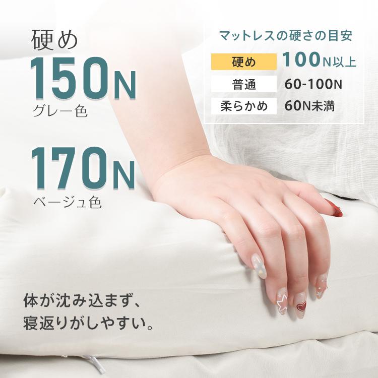 マットレス シングル 三つ折り 高反発 洗える 消臭 軽量 折りたたみ