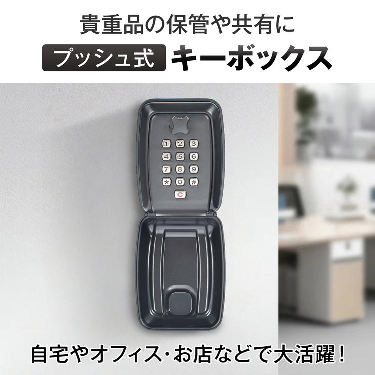 キーボックス 屋外 壁掛け 玄関鍵隠し 鍵 ボックス プッシュ