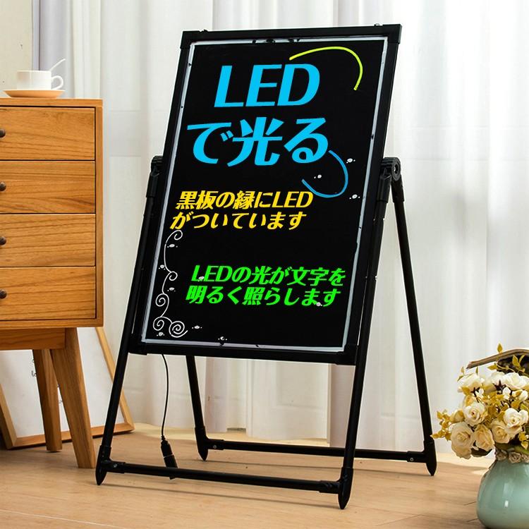 LED看板 店舗用看板 看板 店頭 LED おしゃれ 照明 手作り 文字 スタンド 黒板 電飾 電光 立て看板 USB カフェ メニュー ウェルカムボード 案内 集客 販促 ny051｜fkstyle｜03