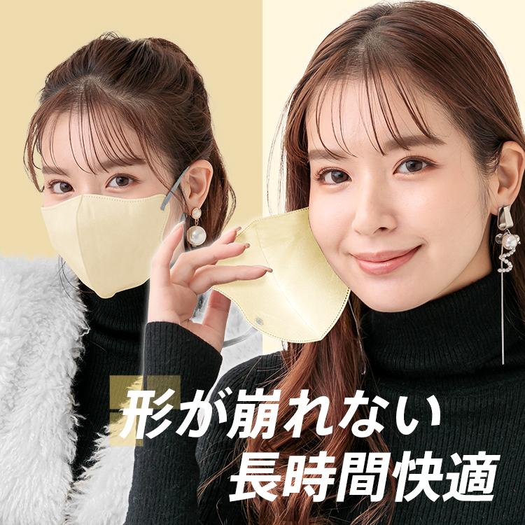 FANCYSHARP MASK 3D マスク 立体 不織布 20枚入 バイカラー 3層 血色