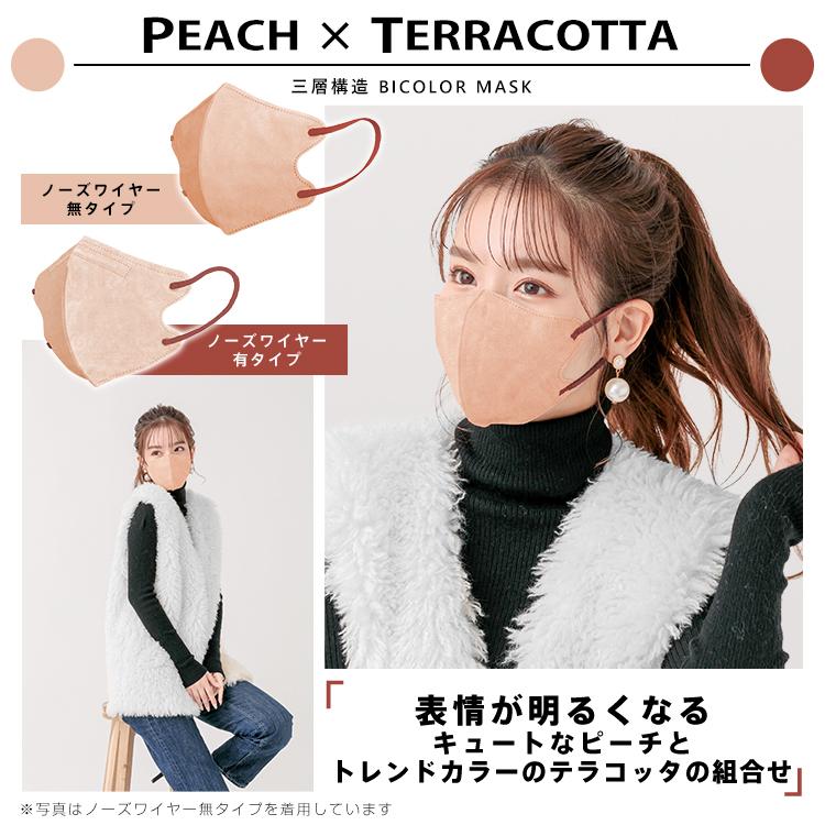 FANCYSHARP MASK 3D マスク 立体 不織布 20枚入 バイカラー 3層 血色