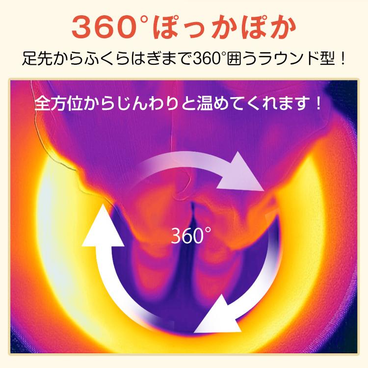 パネルヒーター 足元 デスク下 ラウンド型 寝室 トイレ 遠赤外線 省エネ ヒーター 温度調節 防水 オフィス こたつ 電気 折りたたみ おしゃれ 脱衣所 薄型 マルチ｜fkstyle｜11