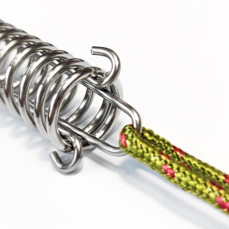 テント タープ アウトドア キャンプ  ロープ キャンプロープ ストレッチ コード 8個 スチール スプリング フック ホック テンショナー 張り網 アクセサリー 強風 |  | 04